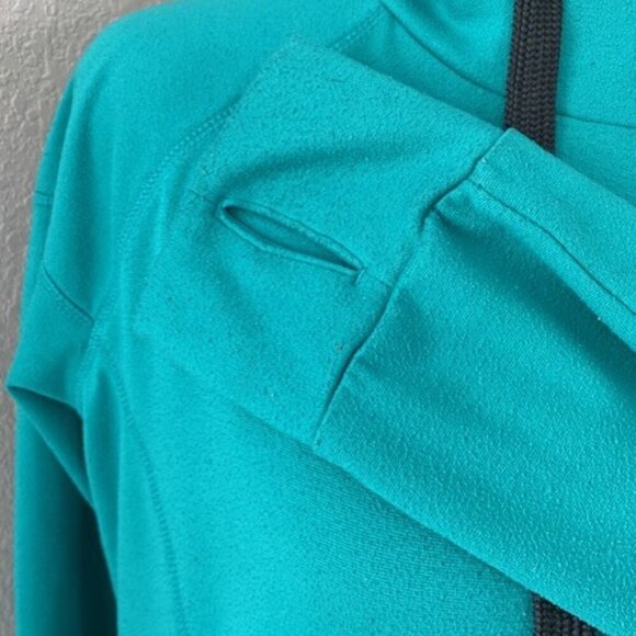 ADIDAS Microfleece Pullover Hoodie Teal XS - Picture 11 of 14